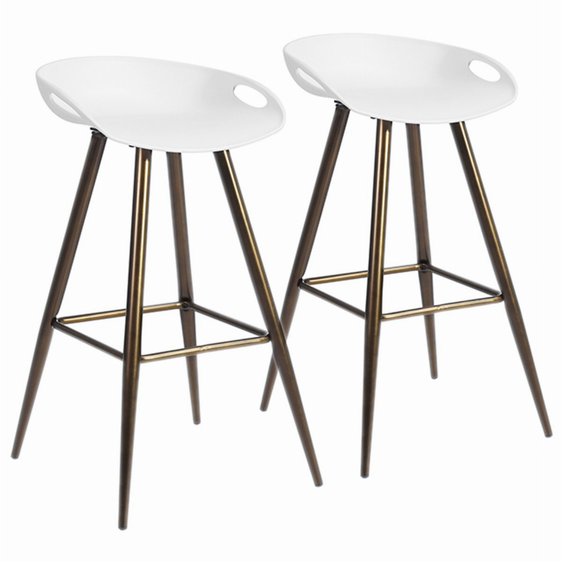 Modern 27.6in Plastic Barstools Set of 2