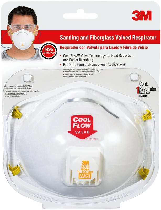 8511HA1-C Valve Sanding Respirator Face Mask, N95