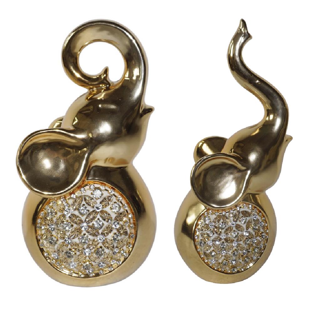 Radiant Elephants   Set of 2