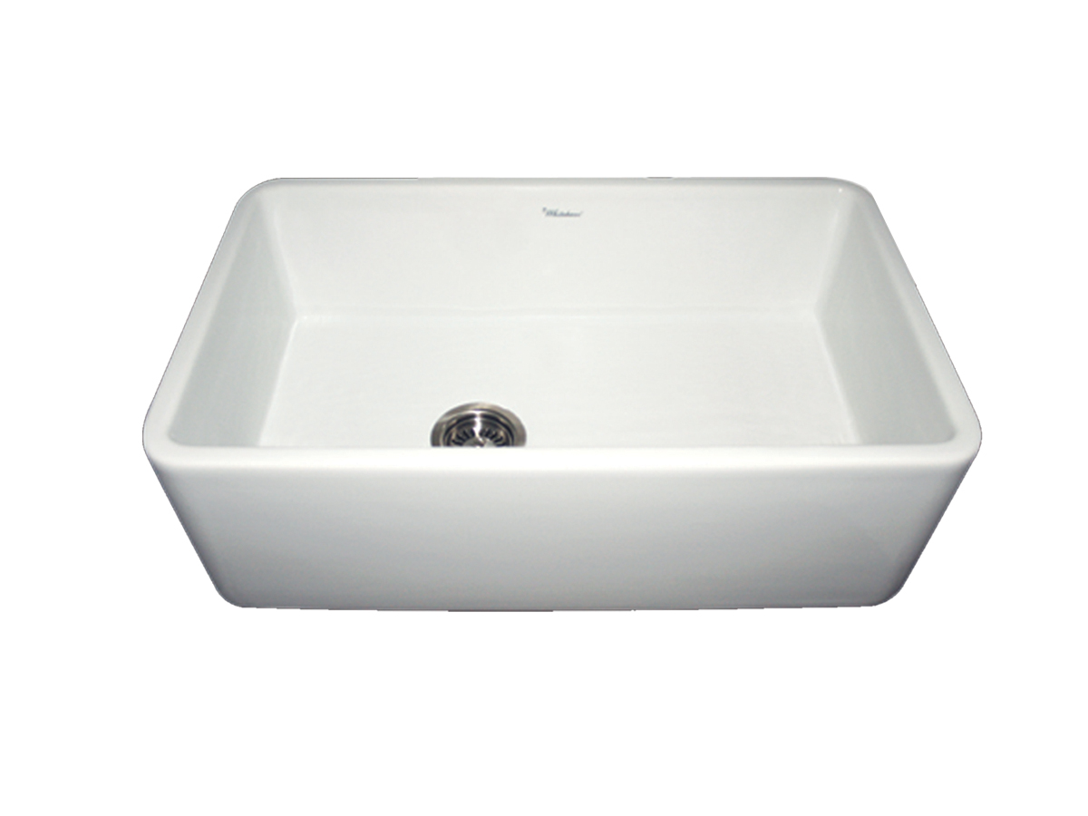 Farmhaus Fireclay Duet Series Reversible Sink with Smooth Front Apron