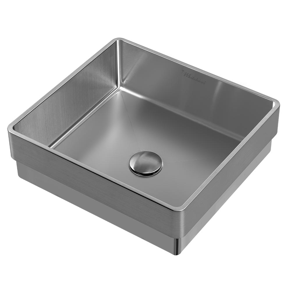 Noah Plus 10 gauge frame, Squared Semi-recessed Basin Set with center drain