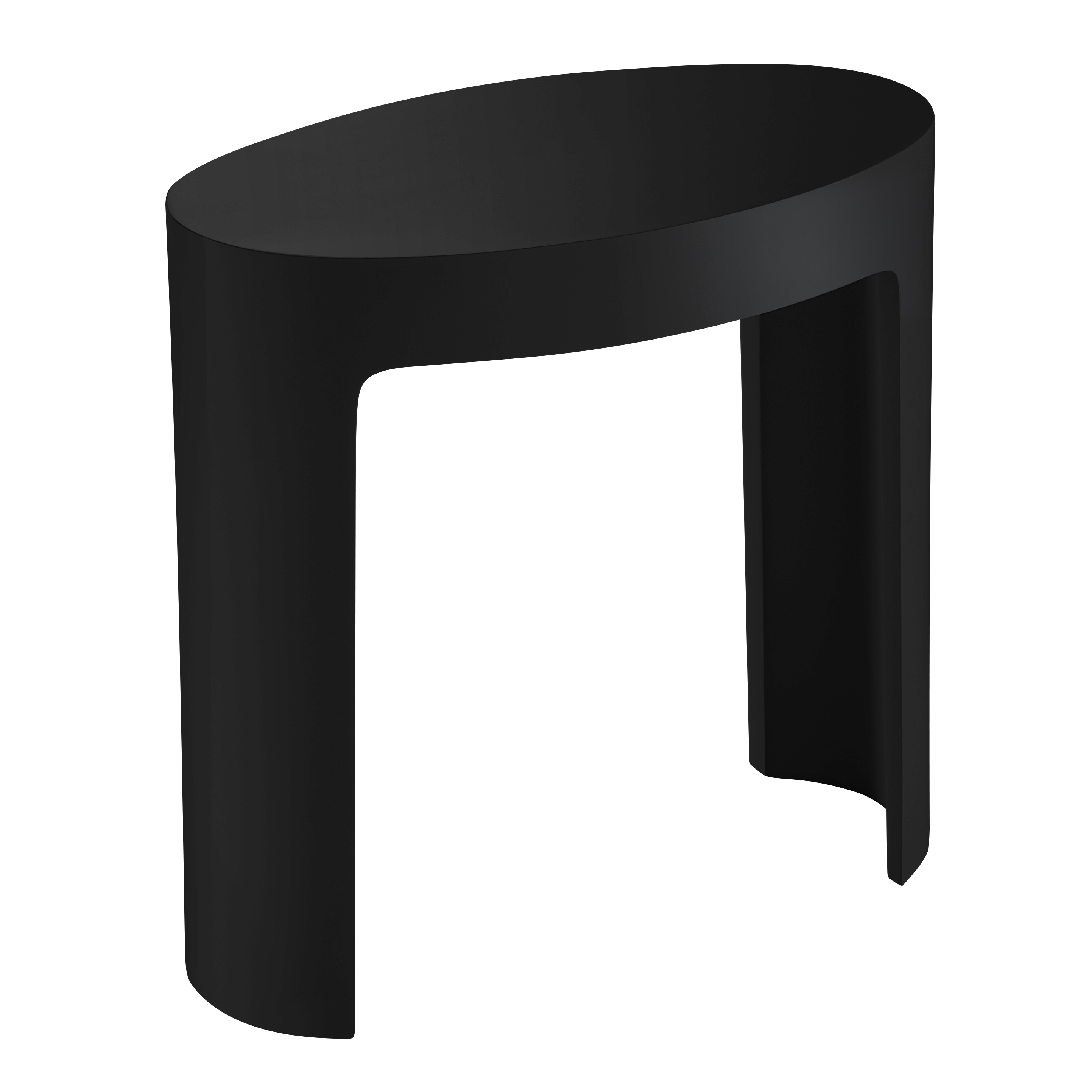 ALFI brand ABST66BM Black Matte Solid Surface Resin Bathroom / Shower Stool