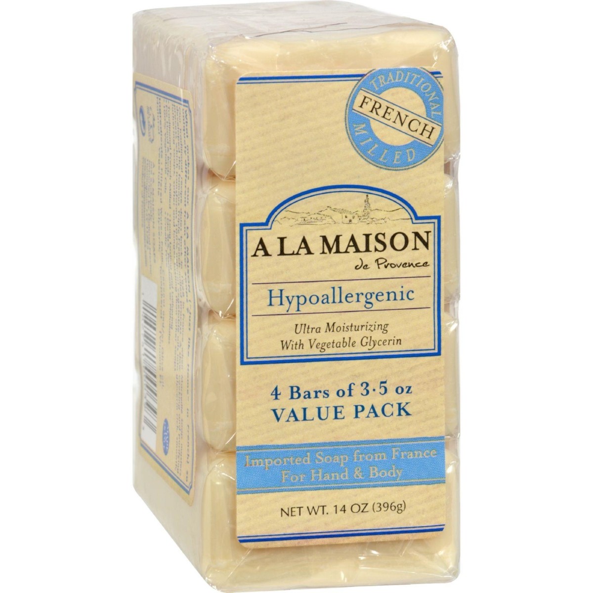 A La Maison Bar Soap Unscented Value (4x35 Oz)