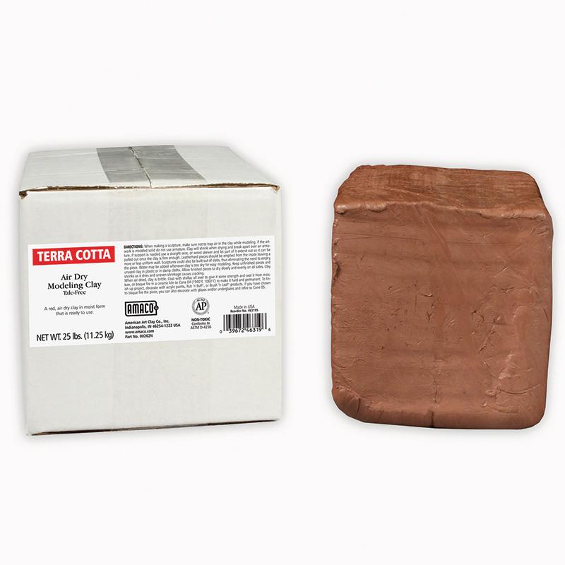 Amaco Air Dry Clay Terra Cotta 25Lb