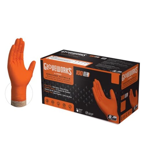 XXL Orange Nitrile Glove