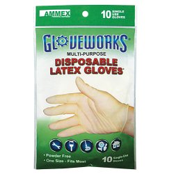 GWL10PK White Latex Gloves