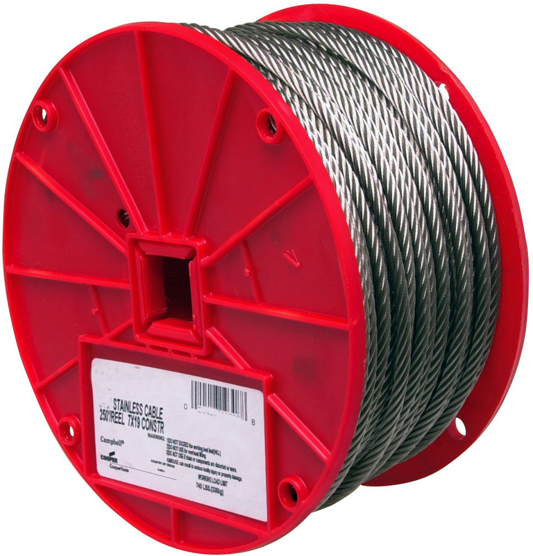 7000426 250 FT. 1/8 IN. STAINLESS STEEL CABLE