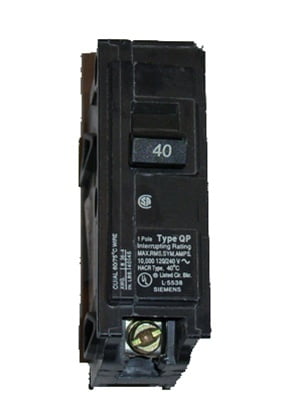 SIEMENS CIRCUIT BREAKER TYPE QP. 1POLE 40A