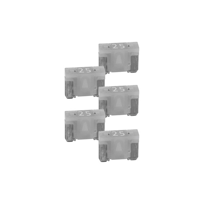 Audiopipe 25A Low Profile Mini Fuse 25 Pack