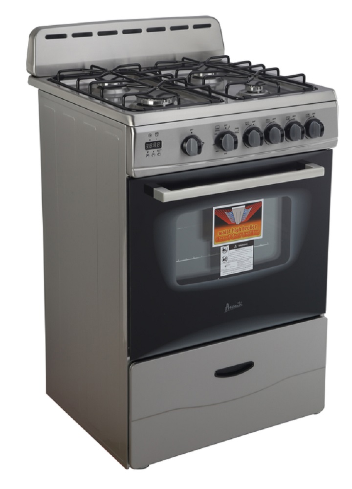 Avanti Gr2416Css Free Standing 24" Gas Range 4 Sealed Burners