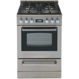 Avanti DGR24P3S Stainless Steel 24In Delux Gas Range Bake