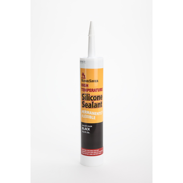 HomeSaver High Temperature Black Silicone Sealant (1 Case of 6) - 1076-6