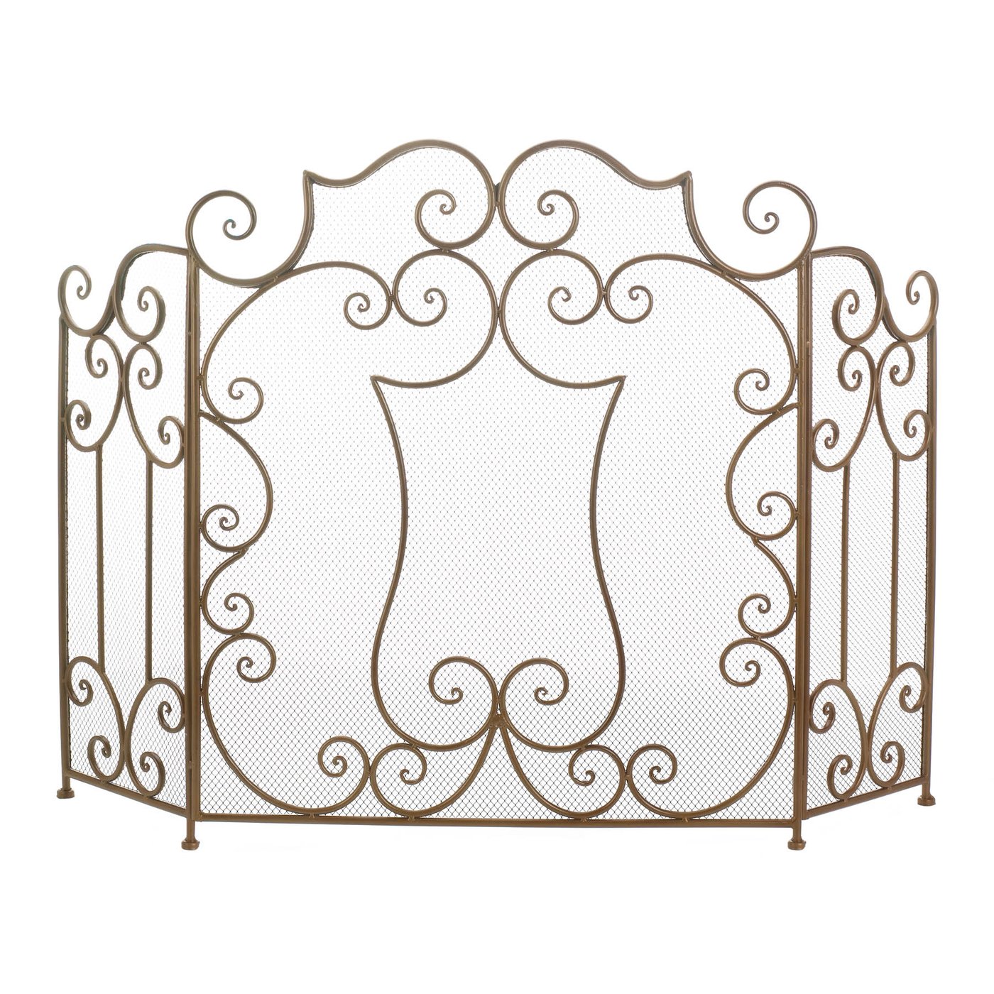 Modern Scroll Fireplace Screen