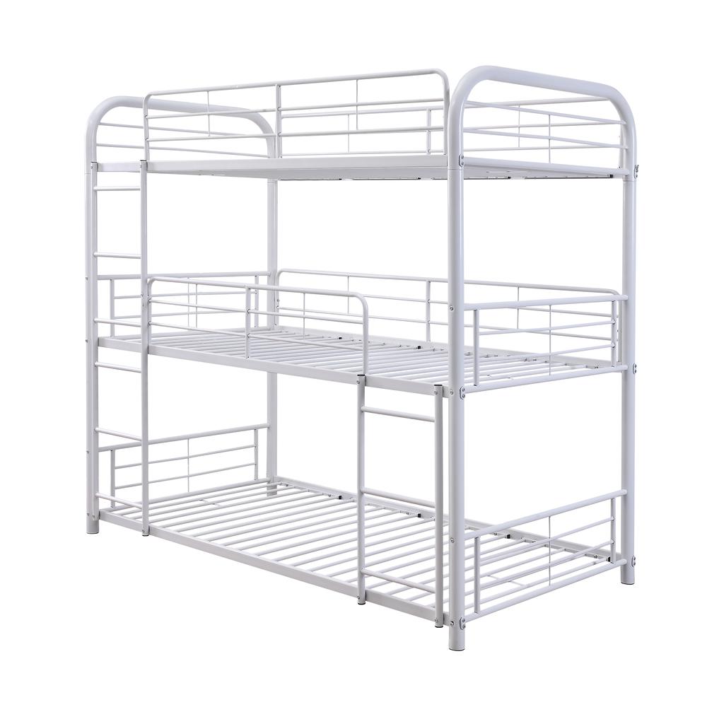 Cairo Triple Bunk Bed - Full, White (1Set/2Ctn)