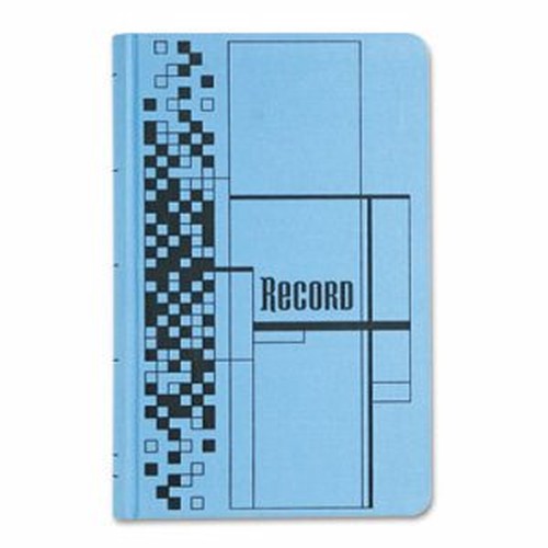 Adams 500-page Blue Cloth Hardbound Journal - 250 Sheet(s) - Sewn Bound - 12.12" x 7.62" Sheet Size - Black Print Color - Blue C