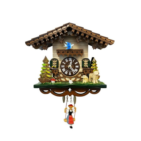 174SQ - Engstler Battery-operated Clock - Mini Size - 6.5"H x 7.5"W x 4.5"D