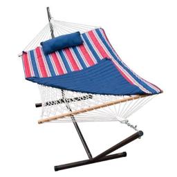 Cotton Rope Hammock, Stand, Pad and Pillow Combination