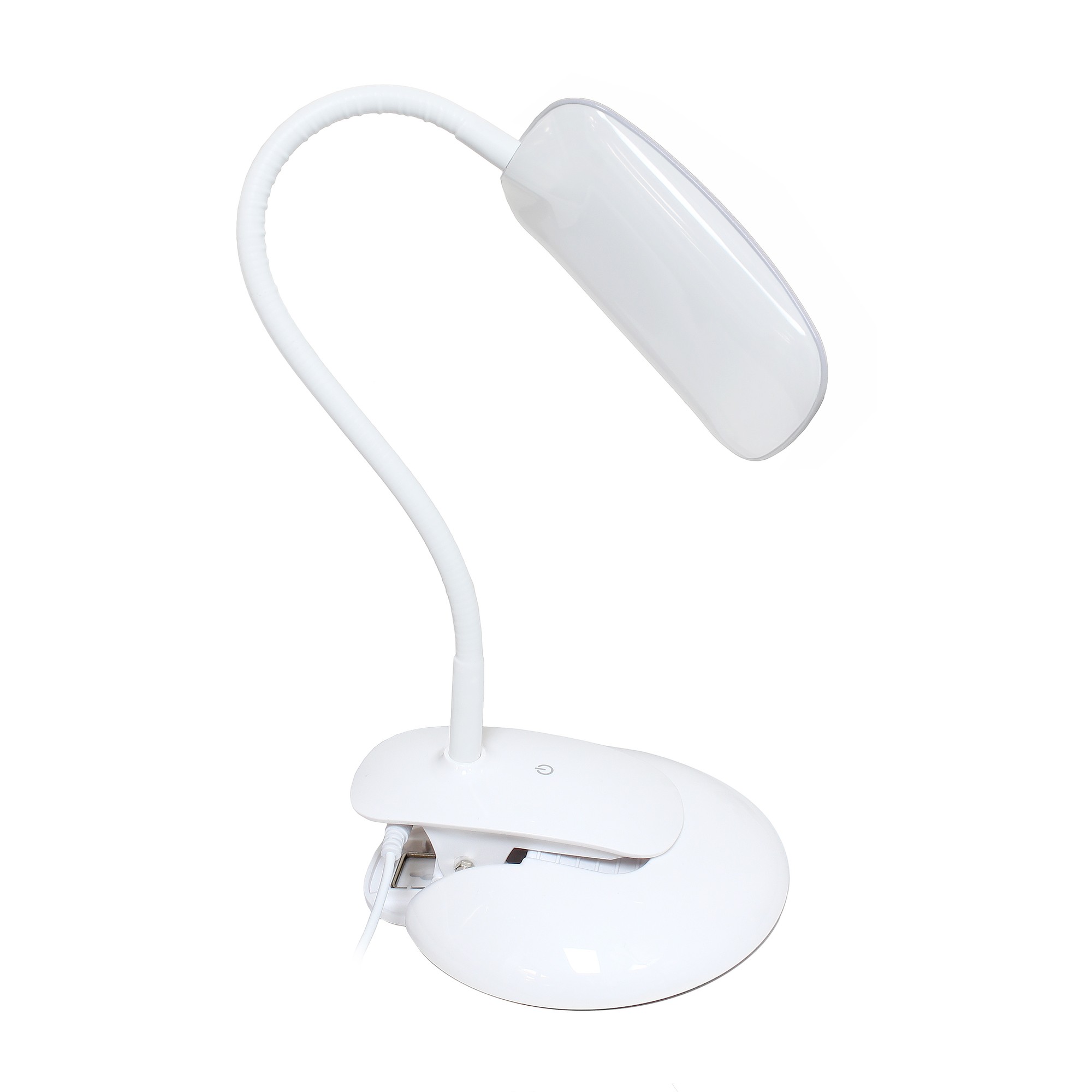 Simple Designs Flexi LED Rounded Clip Light, Gray