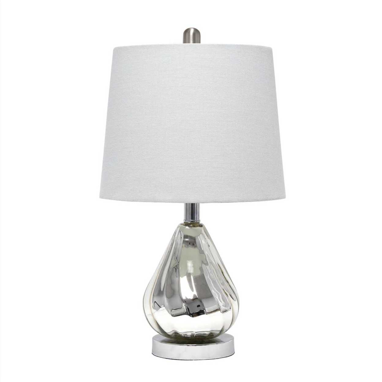 Lalia Home Kissy Pear Table Lamp with Gray Fabric Shade