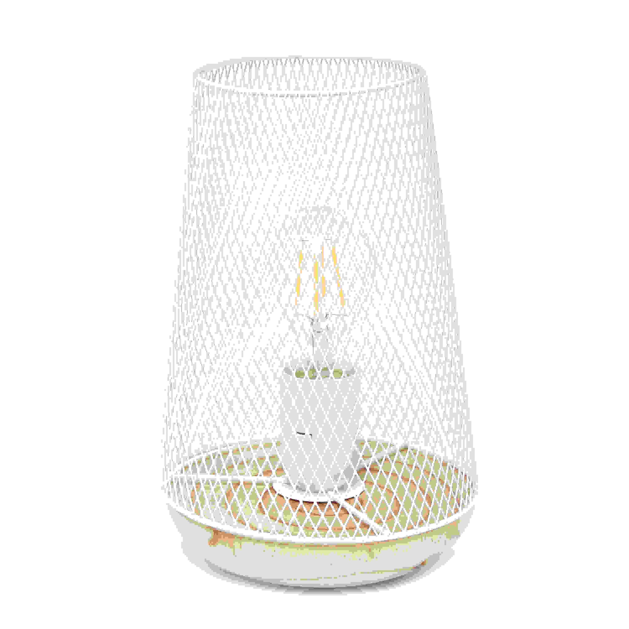 Simple Designs Gray Wired Mesh Uplight Table Lamp