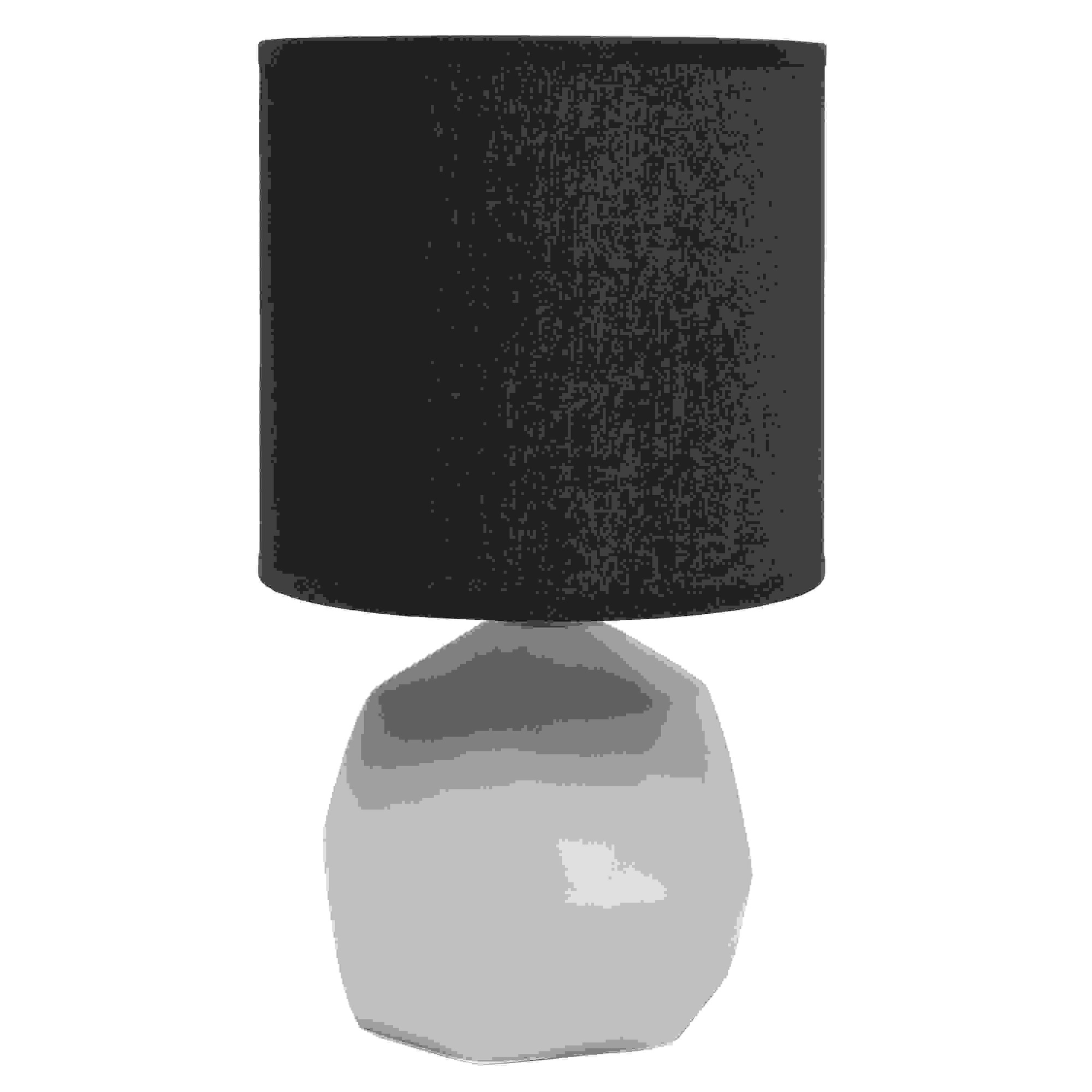 Simple Designs Geometric Concrete Lamp, Black