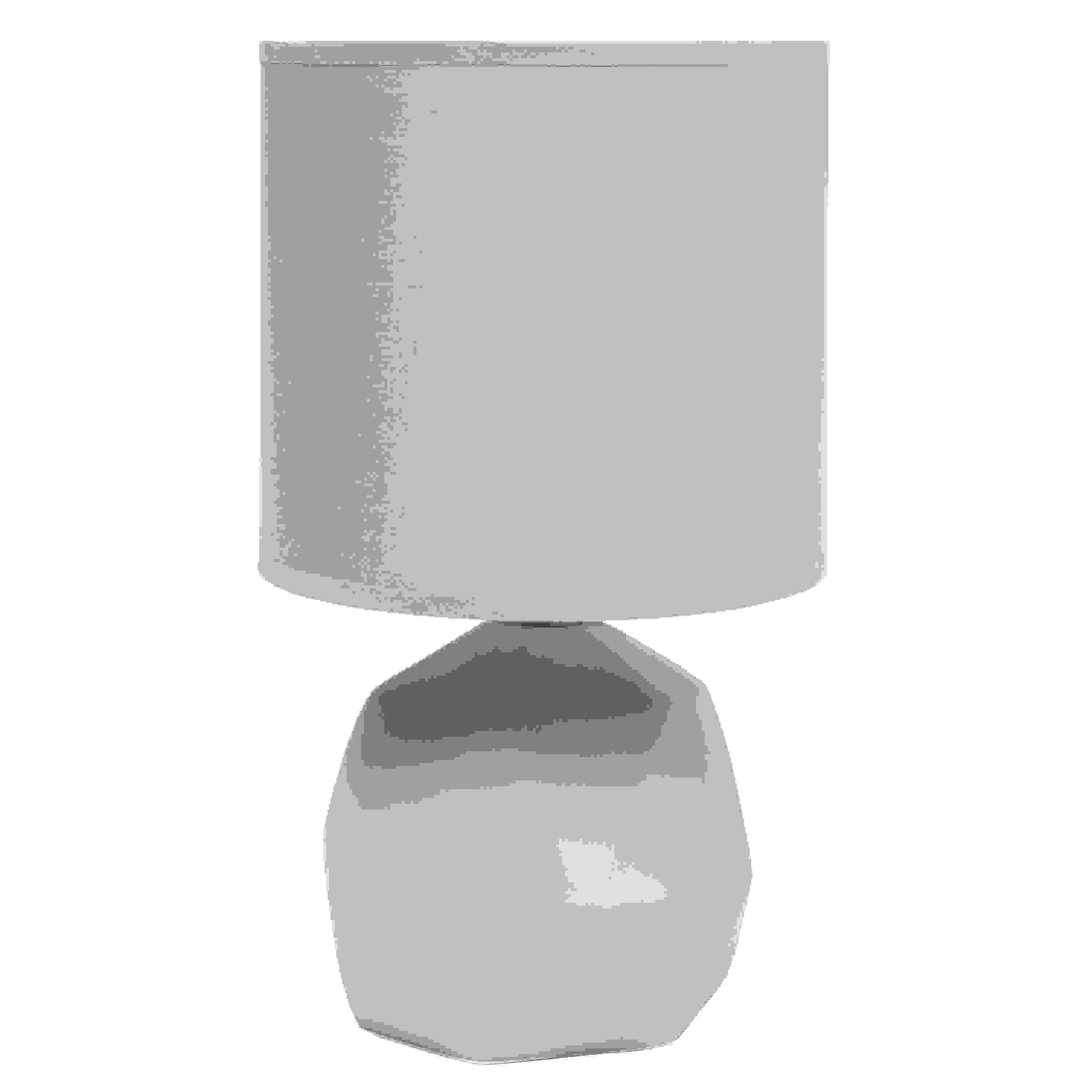 Simple Designs Geometric Concrete Lamp, Gray