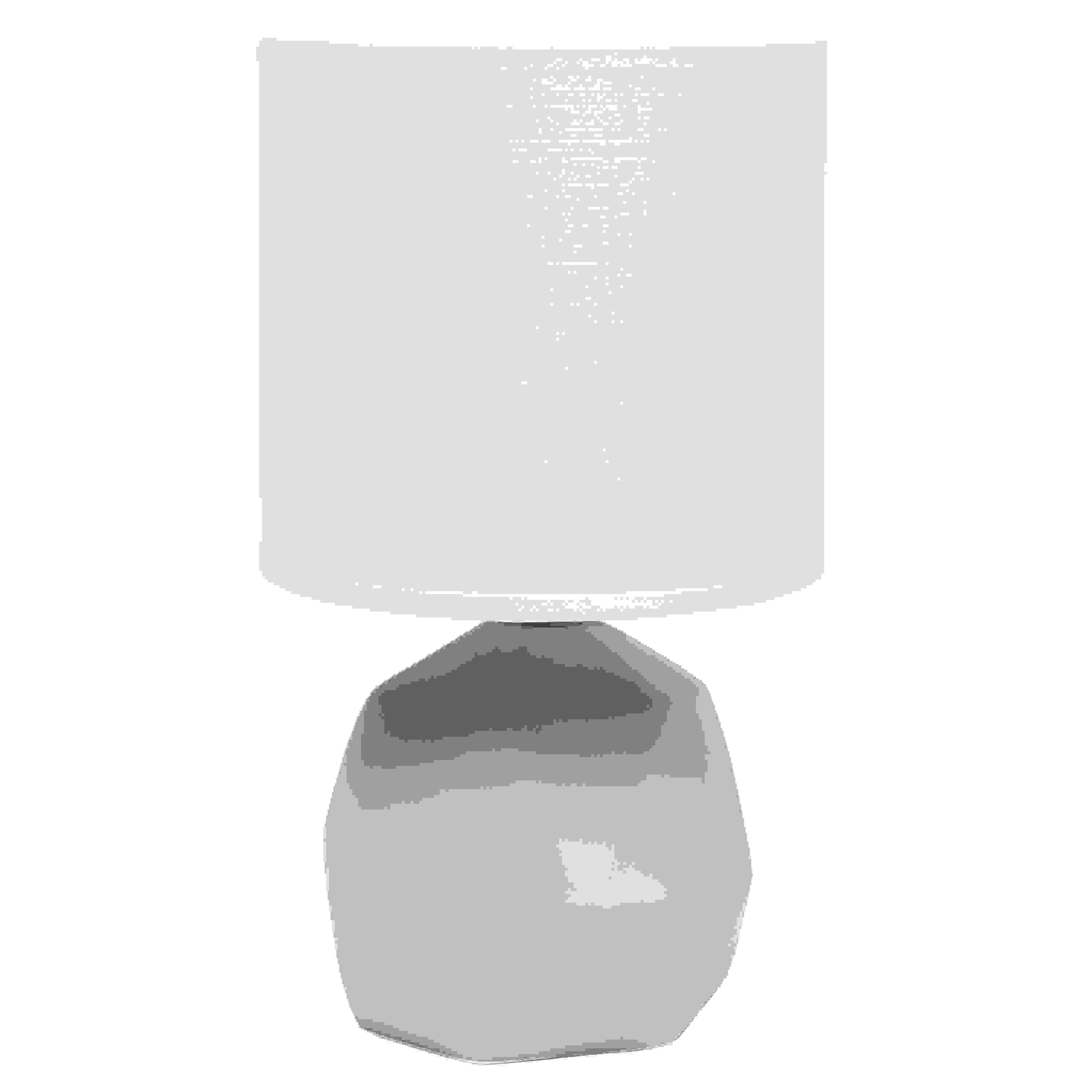 Simple Designs Geometric Concrete Lamp, White