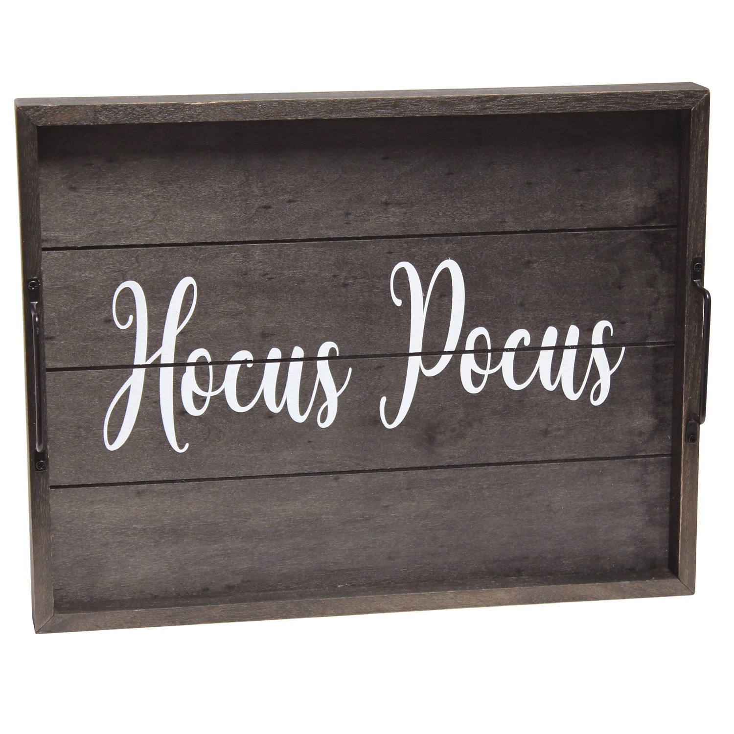 Elegant Designs Decorative Wood Serving Tray w/ Handles, 15.50" x 12", "Hocus Pocus"