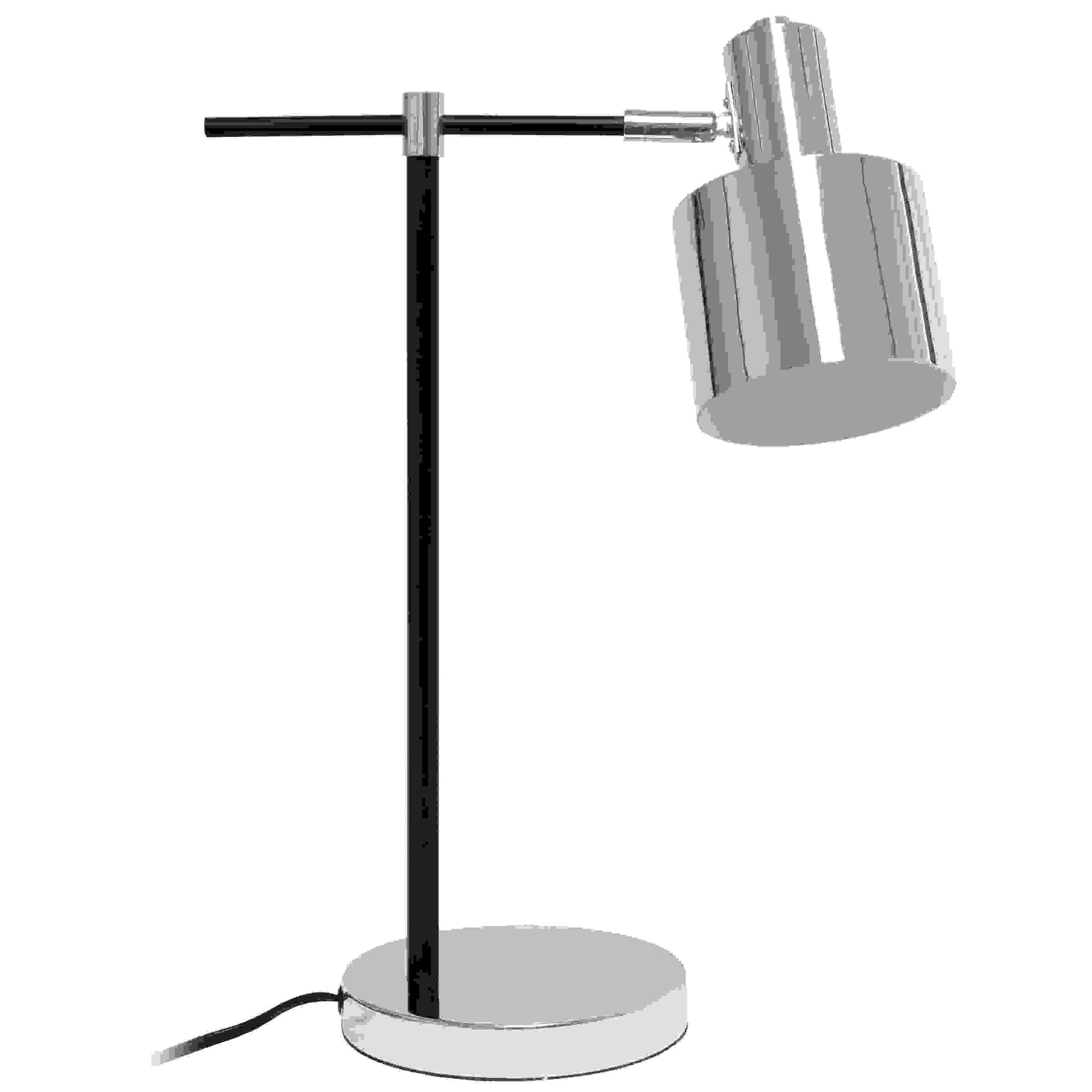 Lalia Home Mid Century Modern Metal Table Lamp, Chrome