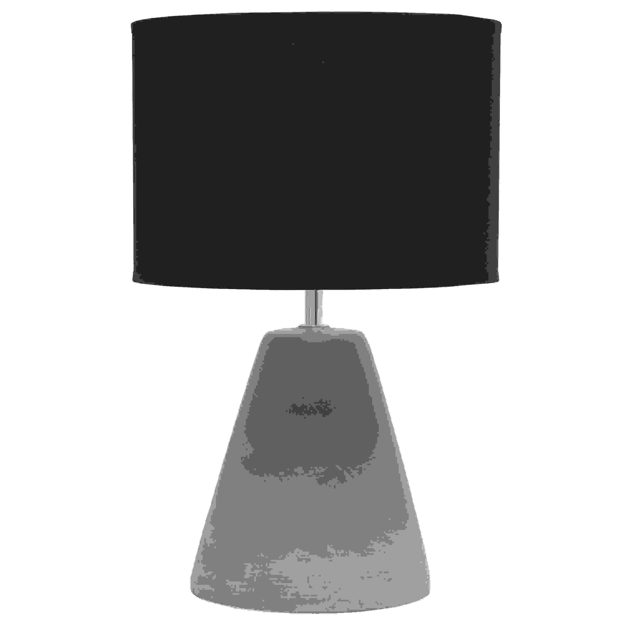 Simple Designs Pinnacle Concrete Table Lamp, Black