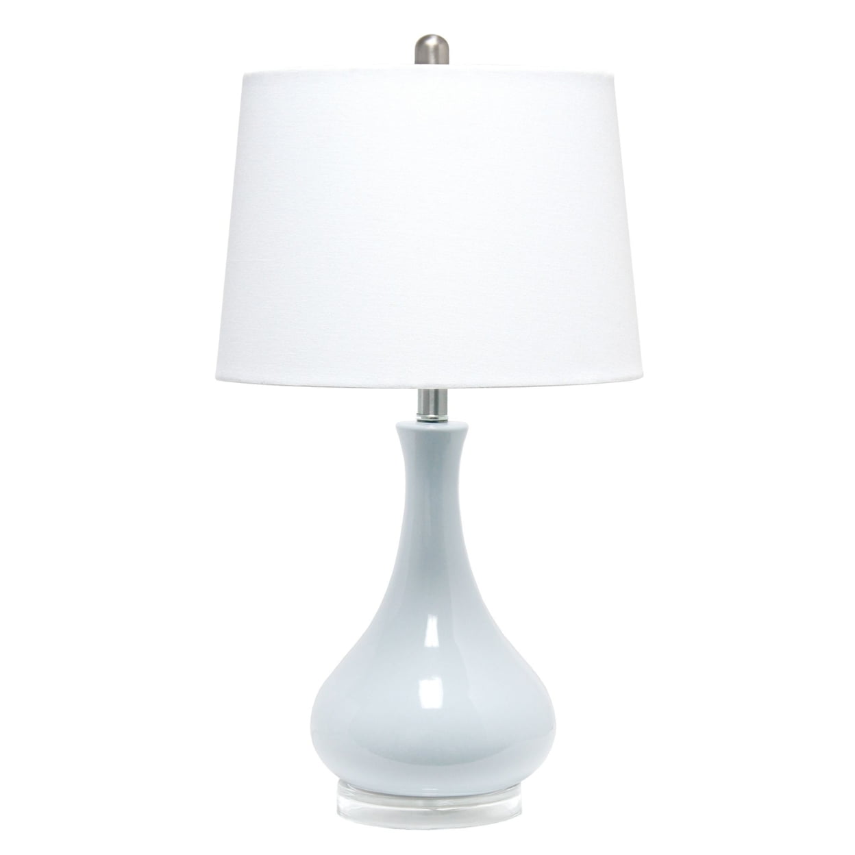 Lalia Home Droplet Table Lamp with Fabric Shade, Light Blue