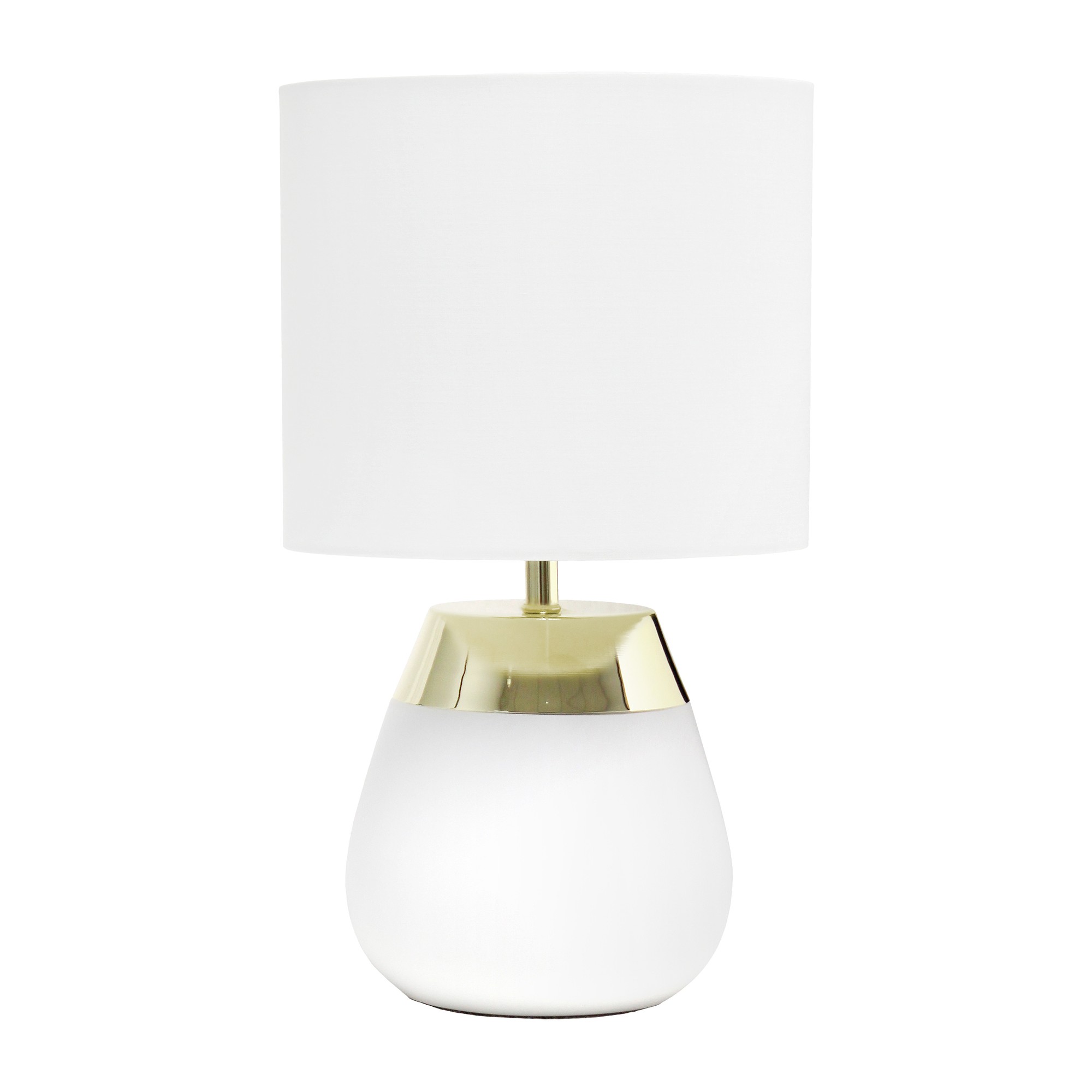 14" Gold and White 4 Settings Touch Table Lamp