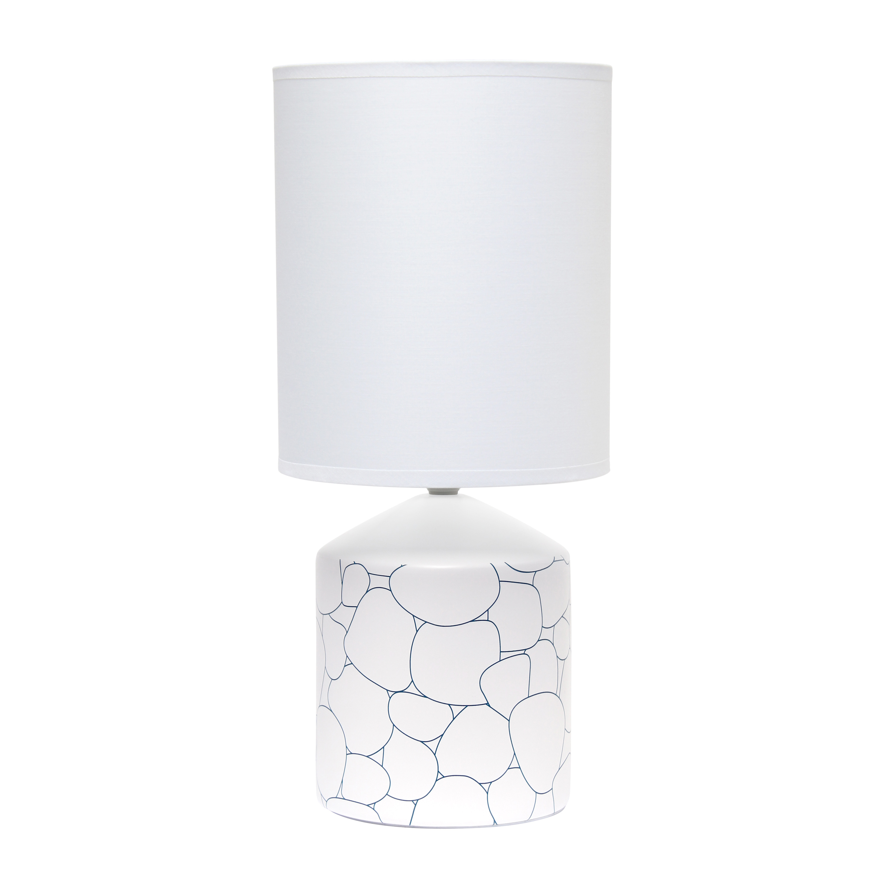 Simple Designs Fresh Prints Table Lamp, Blue Stone