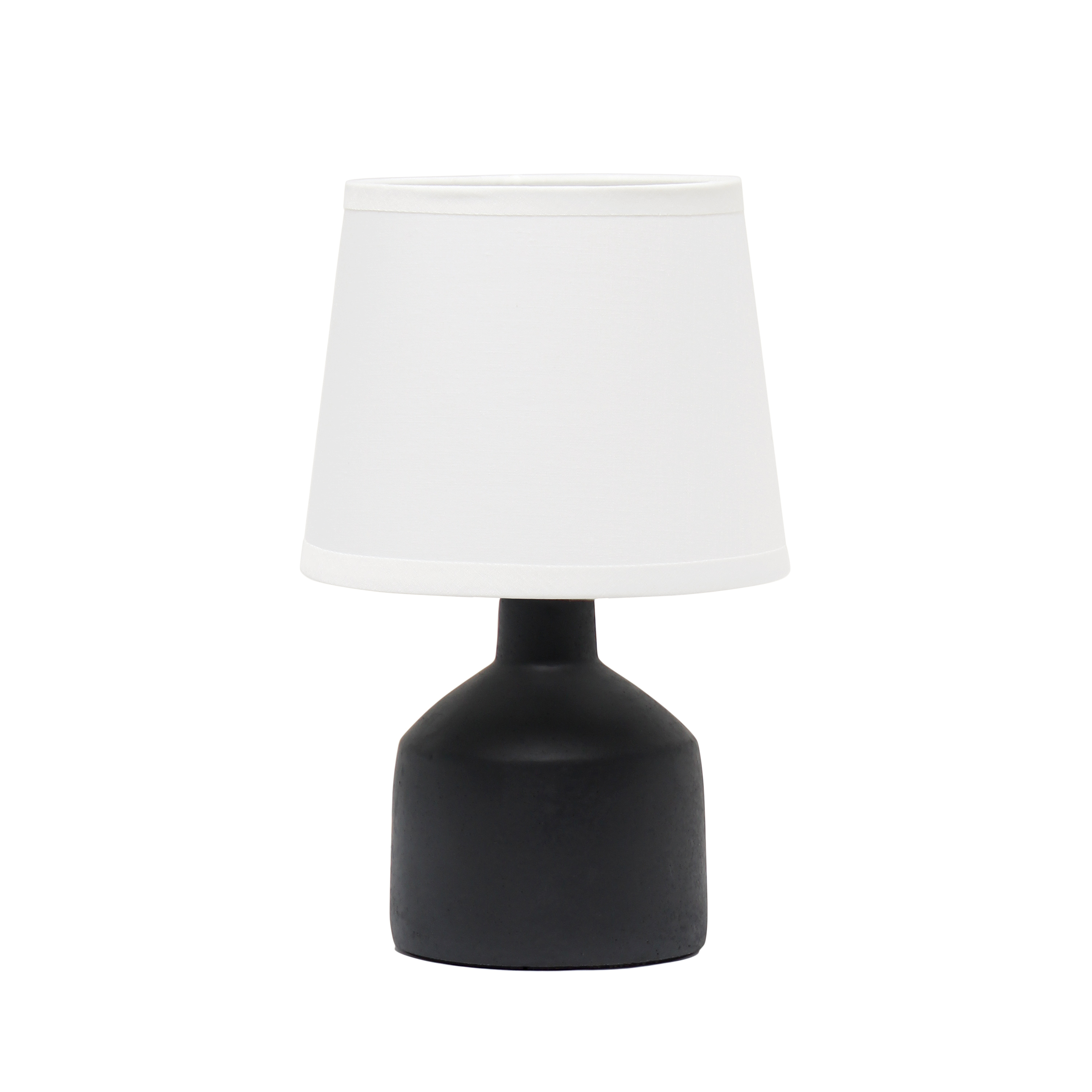 Simple Designs Mini Bocksbeutal Ceramic Table Lamp, Black