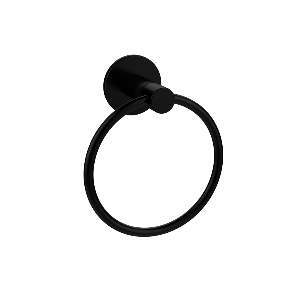 FR-16-BKM Fresno Collection Towel Ring, Matte Black