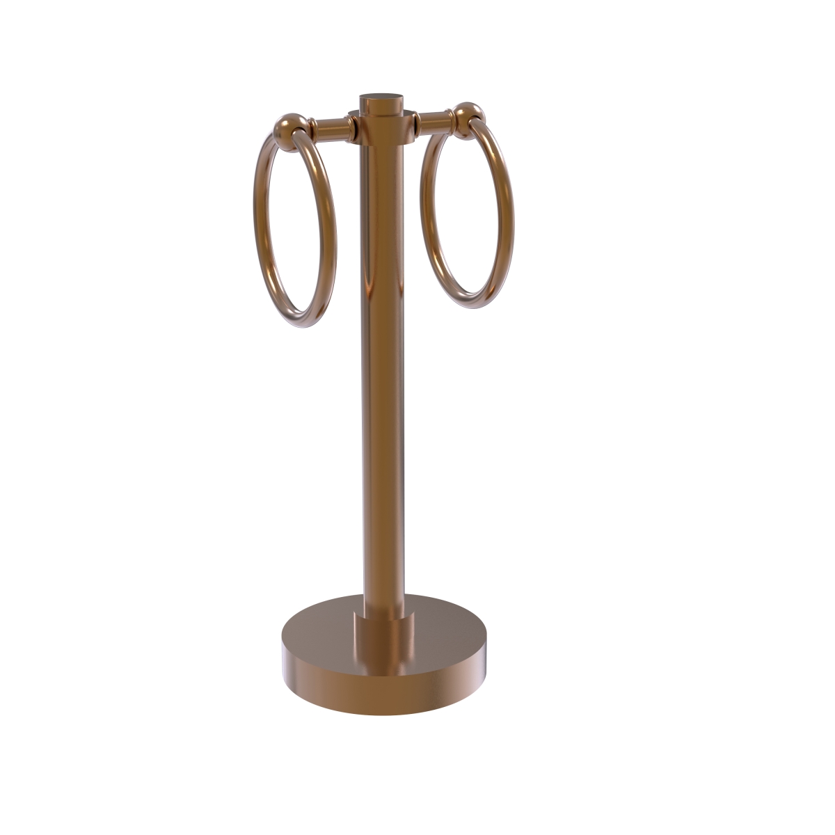 SB-83-BBR Southbeach Collection Vanity Top 2 Towel Ring Guest Towel Holder, Brushed Bronze