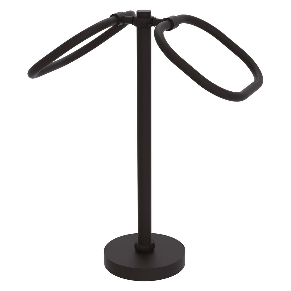 TB-20T-ORB Two Ring Oval Guest Towel Holder, Oil Rubbed Bronze