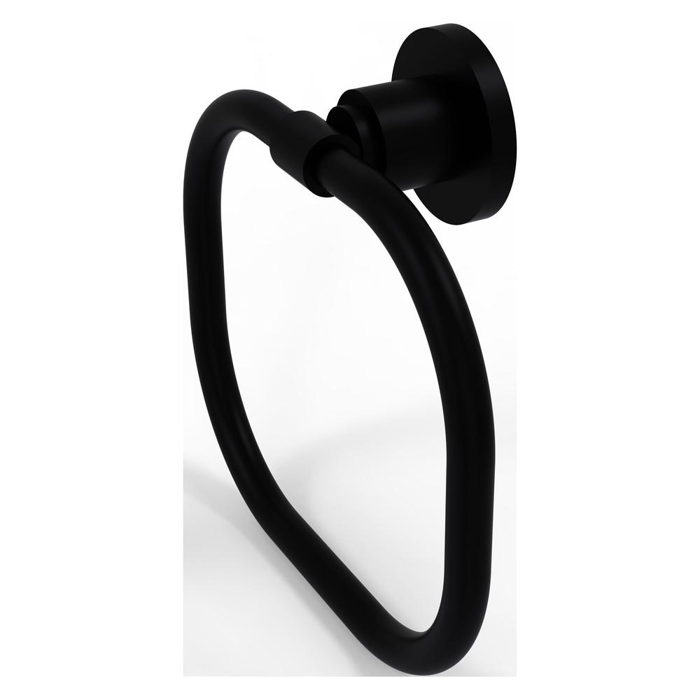 WS-16-BKM Washington Square Collection Towel Ring, Matte Black