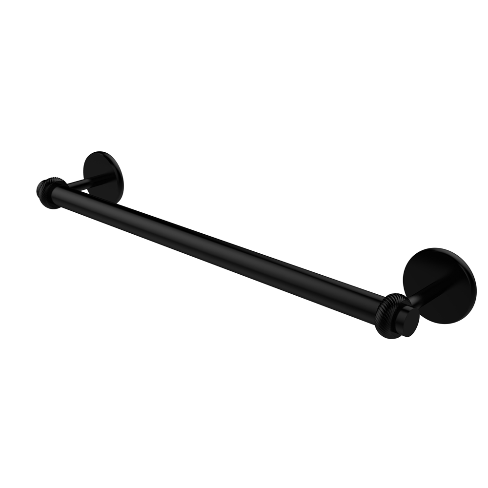 7251T/30-BKM Satellite Orbit Two Collection 30 Inch Towel Bar with Twist Detail, Matte Black