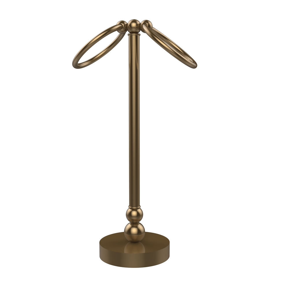 BL-53-BBR Vanity Top 2 Towel Ring Guest Towel Holder, Brushed Bronze