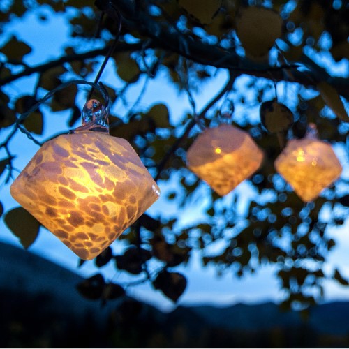 Aurora Glow Solar Glass String Lights