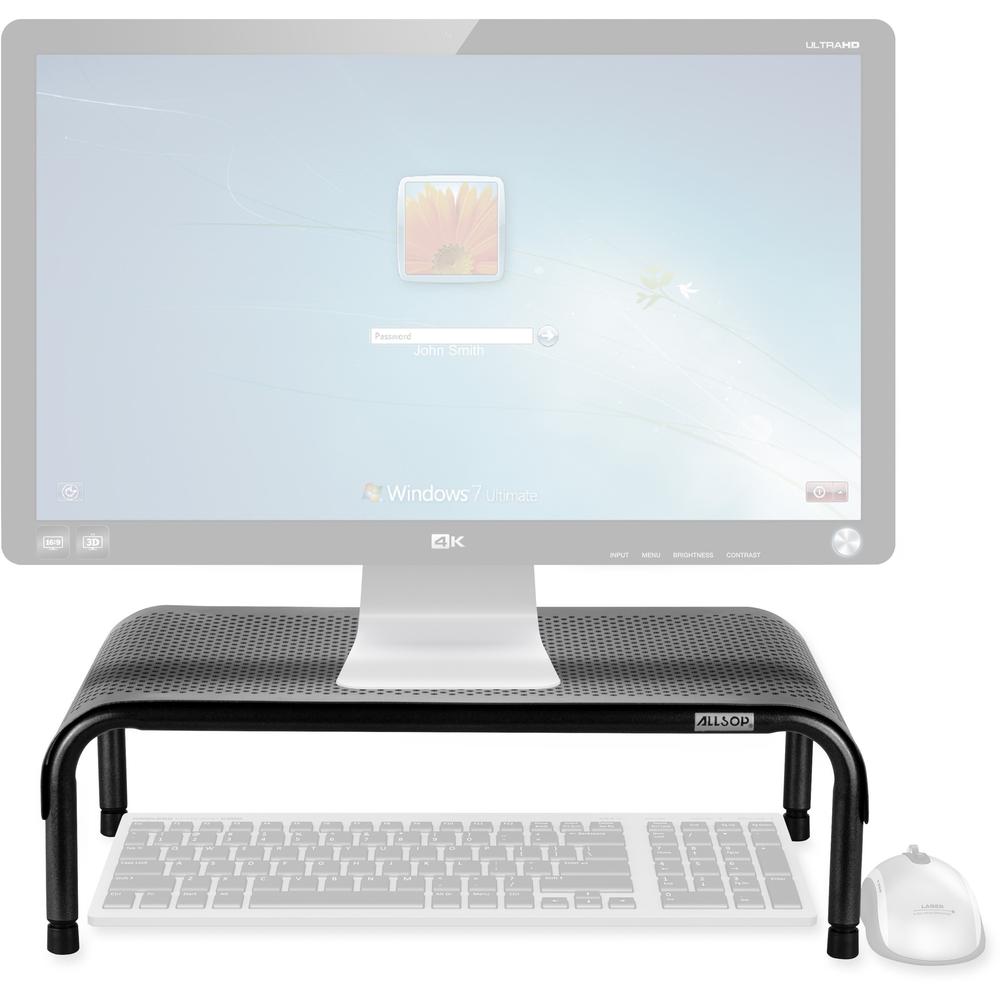 Allsop Metal Art Ergo 3 Adjustable Height Monitor Stand 15-Inch Wide Platform - (31630) - 35 lb Load Capacity - 8" Height x 18" 