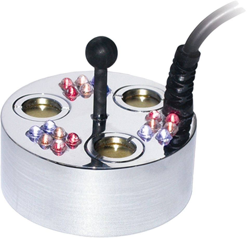 Three Jet Pond Fogger, 18 LED Lights, Transformer and Ring