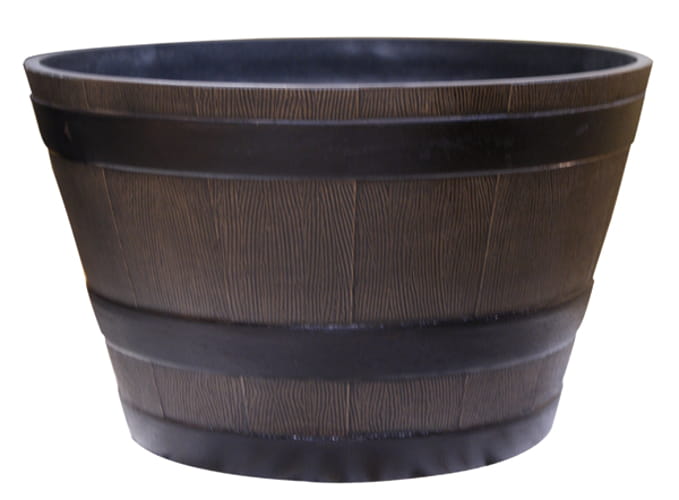 18" Barrel Planter - Small - Bronze