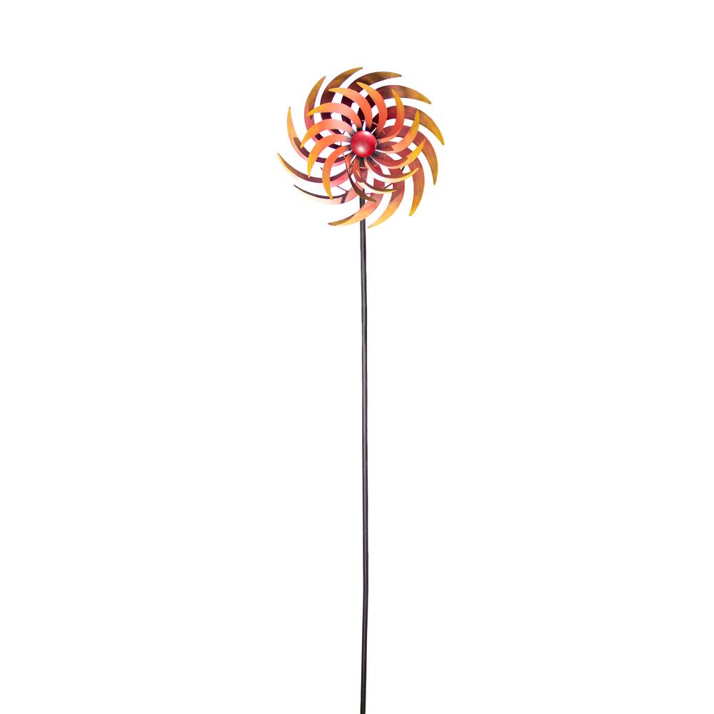 Fiery Metal Kinetic Dual Spinning Stake