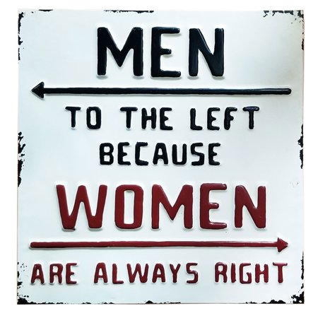 Men To The Left Because Women Are Always Right Wall DTcor