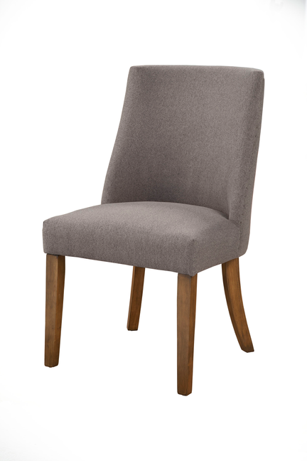 KensingtonSet of 2 Upholstered Parson Chairs, Dark Grey