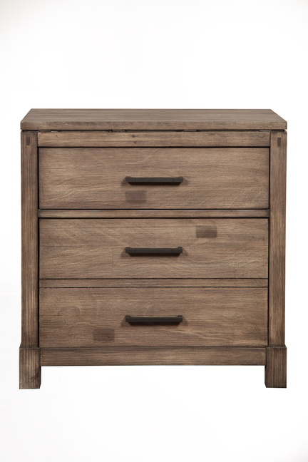 Sydney 2 Drawer Nightstand, Weathered Grey