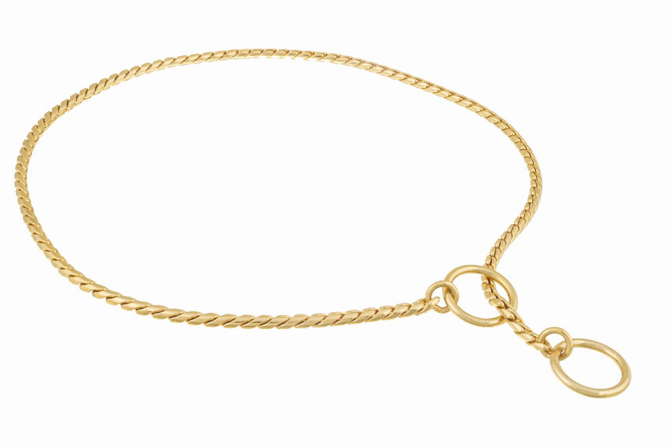 Alvalley Slip Snake Show Chain Collar - 16 in x 3.8mmGold Plated Metal Chain