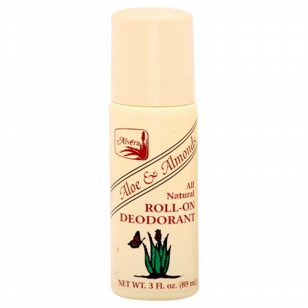 Alvera All Natural Roll-On Deodorant Aloe and Almonds (1x3 Oz)